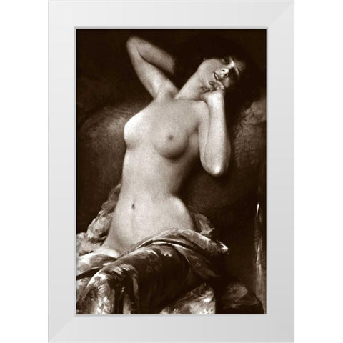 Radiant Nude White Modern Wood Framed Art Print by Vintage Nudes