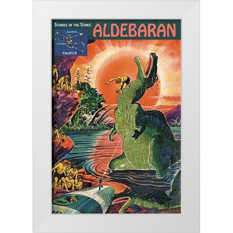 Retrosci-fi: Stories of the Stars...Aldebaran White Modern Wood Framed Art Print by Paul, Frank R.