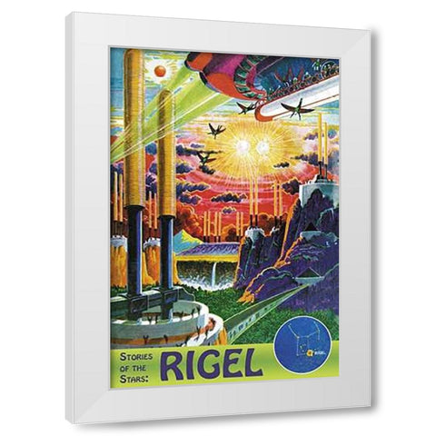 Retrosci-fi: Stories of the Star... Rigel White Modern Wood Framed Art Print by Paul, Frank R.