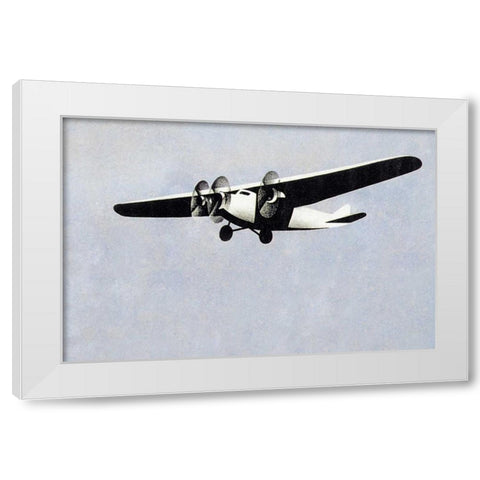 LAPE - Spanish Postal Airlines White Modern Wood Framed Art Print by Unknown