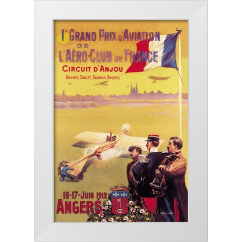 Grand Prix d Aviation de L Aero-Club de France White Modern Wood Framed Art Print by Unknown