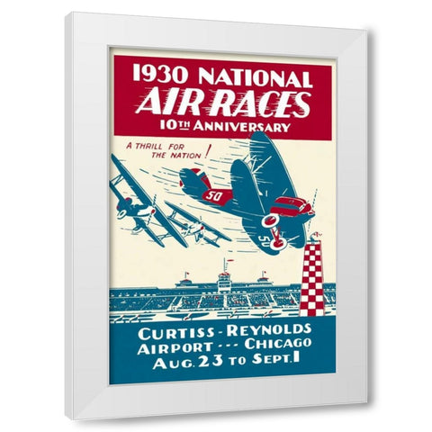 National Air Races 1930 White Modern Wood Framed Art Print by Unknown