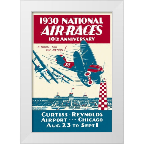 National Air Races 1930 White Modern Wood Framed Art Print by Unknown