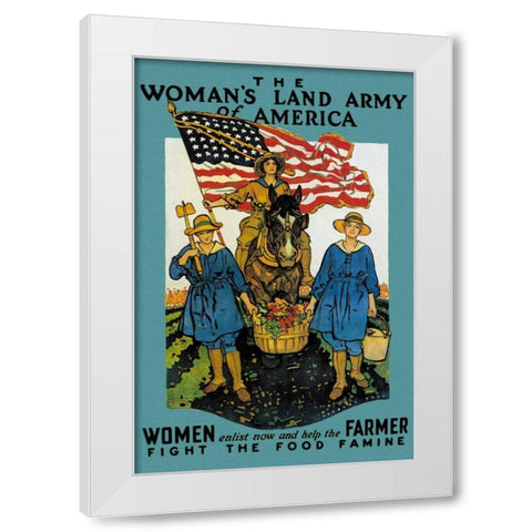 The Womans Land Army of America White Modern Wood Framed Art Print by Unknown