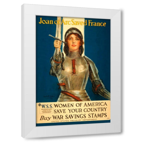 Women of America Save Your Country White Modern Wood Framed Art Print by Coffin