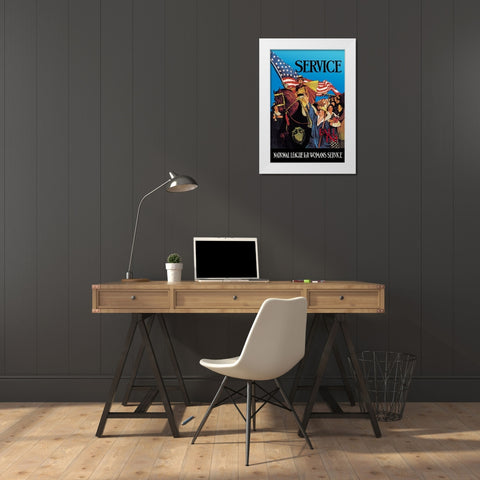 National League for Womans Service White Modern Wood Framed Art Print by Patterson