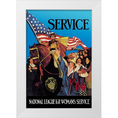 National League for Womans Service White Modern Wood Framed Art Print by Patterson