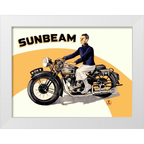 Sunbeam White Modern Wood Framed Art Print by Unknown