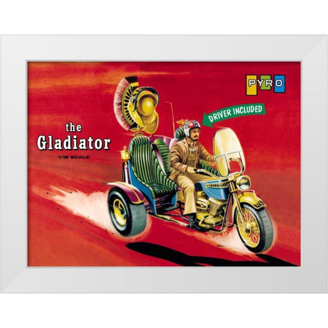 The Gladiator - Driver Included White Modern Wood Framed Art Print by Unknown