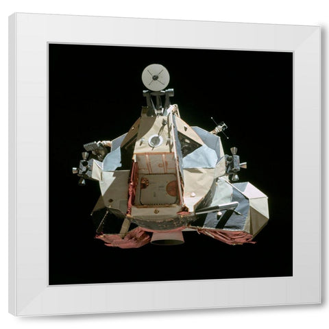 Challenger - the Apollo 17 Lunar Module, 1972 White Modern Wood Framed Art Print by NASA