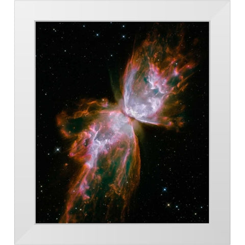 Butterfly Nebula White Modern Wood Framed Art Print by NASA