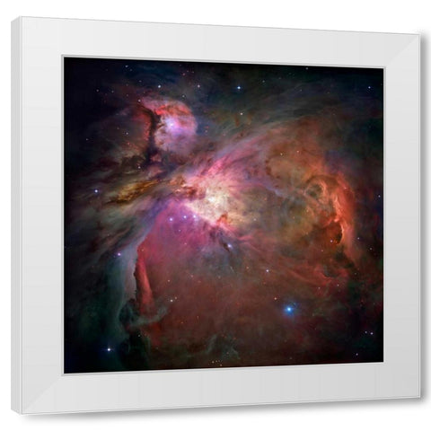 Orion Nebula White Modern Wood Framed Art Print by NASA