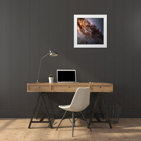 Star Birth in the Active Galaxy Centaurus A White Modern Wood Framed Art Print by NASA