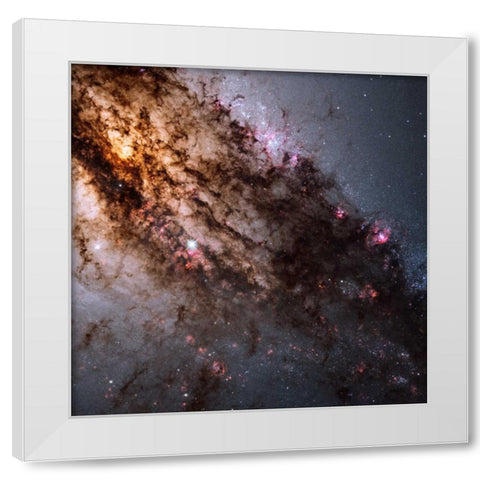 Star Birth in the Active Galaxy Centaurus A White Modern Wood Framed Art Print by NASA