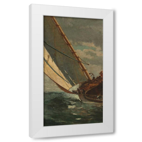 Breezing Up - left White Modern Wood Framed Art Print by Homer, Winslow