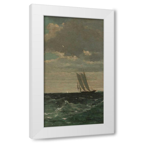 Breezing Up - right White Modern Wood Framed Art Print by Homer, Winslow