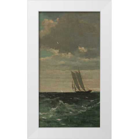 Breezing Up - right White Modern Wood Framed Art Print by Homer, Winslow