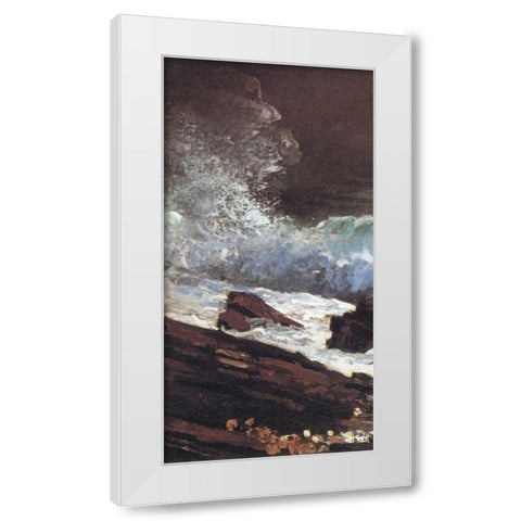 Sunlight On The Coast (left) White Modern Wood Framed Art Print by Homer, Winslow
