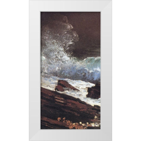 Sunlight On The Coast (left) White Modern Wood Framed Art Print by Homer, Winslow