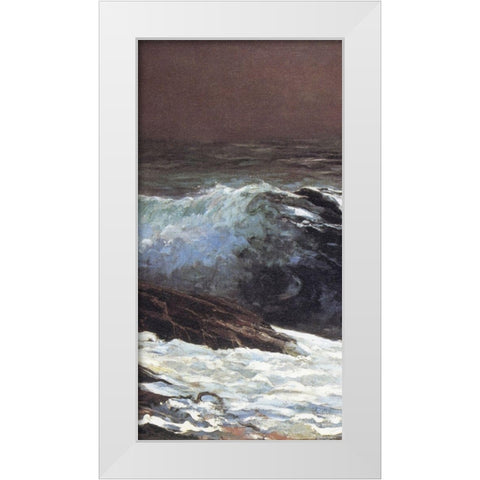 Sunlight On The Coast (center) White Modern Wood Framed Art Print by Homer, Winslow