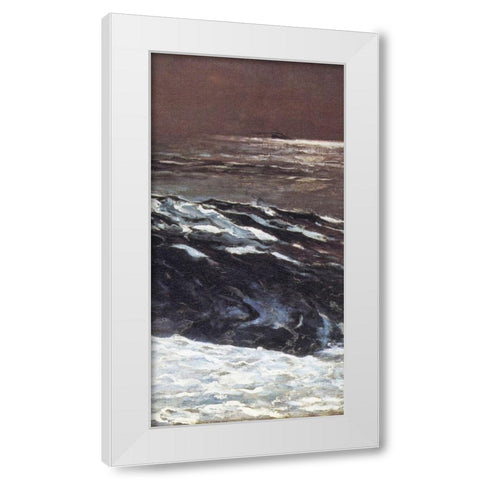 Sunlight On The Coast (right) White Modern Wood Framed Art Print by Homer, Winslow