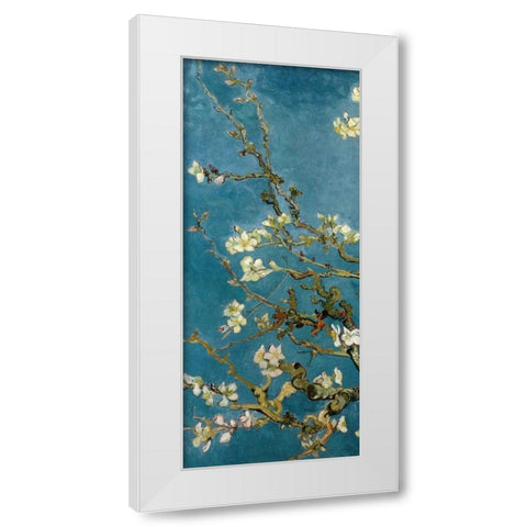 Blossoming Almond Tree - left White Modern Wood Framed Art Print by Van Gogh, Vincent