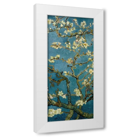 Blossoming Almond Tree - center White Modern Wood Framed Art Print by Van Gogh, Vincent