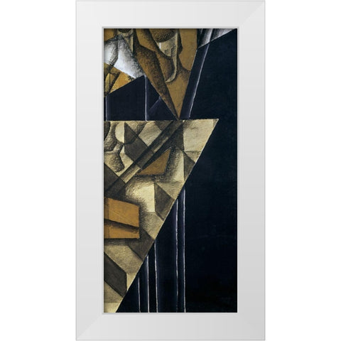 Teacups (right) White Modern Wood Framed Art Print by Gris, Juan