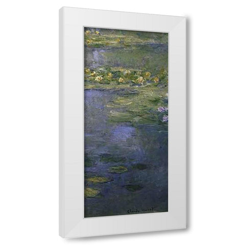 Water Lilies (Nympheas) IV (right) White Modern Wood Framed Art Print by Monet, Claude