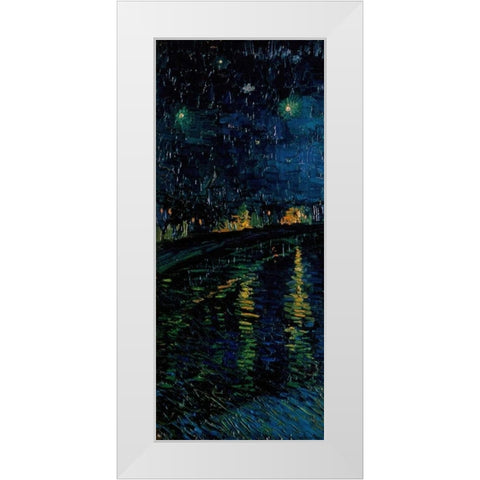 Starlight Over the Rhone - left White Modern Wood Framed Art Print by Van Gogh, Vincent