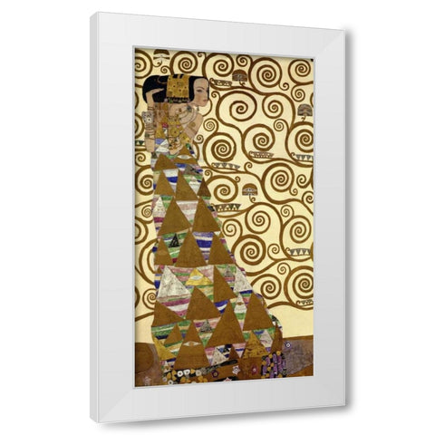 The Stoclet Frieze - left White Modern Wood Framed Art Print by Klimt, Gustav