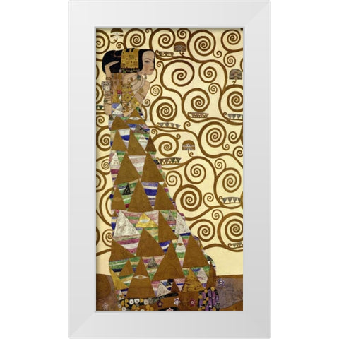 The Stoclet Frieze - left White Modern Wood Framed Art Print by Klimt, Gustav
