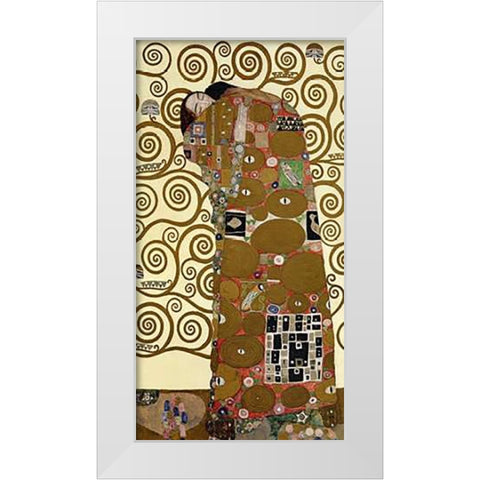 The Stoclet Frieze (right) White Modern Wood Framed Art Print by Klimt, Gustav