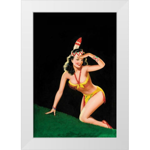 Beauty Parade Magazine: Dancin  Dynamite White Modern Wood Framed Art Print by Driben, Peter