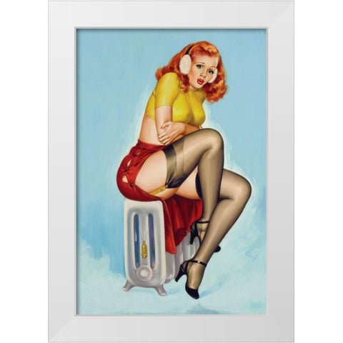 Flirt Magazine: Chilly White Modern Wood Framed Art Print by Driben, Peter