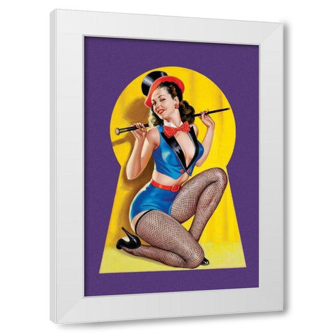 Whisper Magazine: Keyhole Dancer White Modern Wood Framed Art Print by Driben, Peter