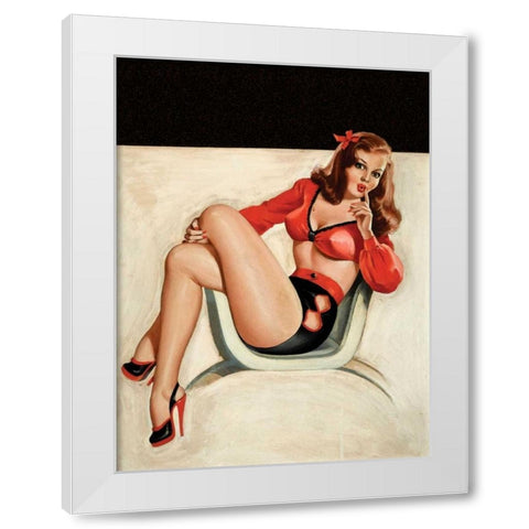 Whisper Magazine: Quiet White Modern Wood Framed Art Print by Driben, Peter