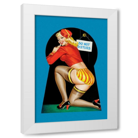 Whisper Magazine: Through the Keyhole White Modern Wood Framed Art Print by Driben, Peter