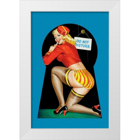 Whisper Magazine: Through the Keyhole White Modern Wood Framed Art Print by Driben, Peter