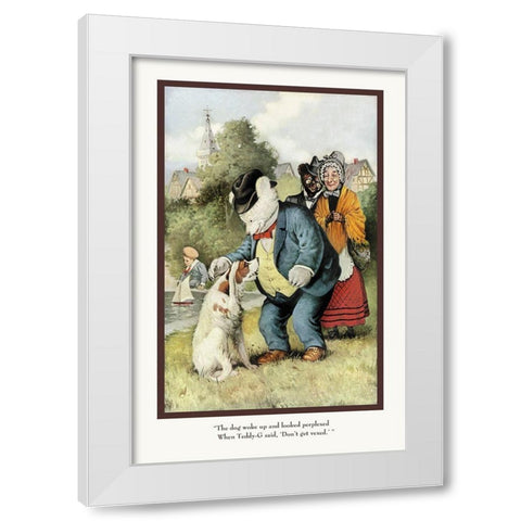 Teddy Roosevelts Bears: Dont Get Vexed White Modern Wood Framed Art Print by Culver, R.K.