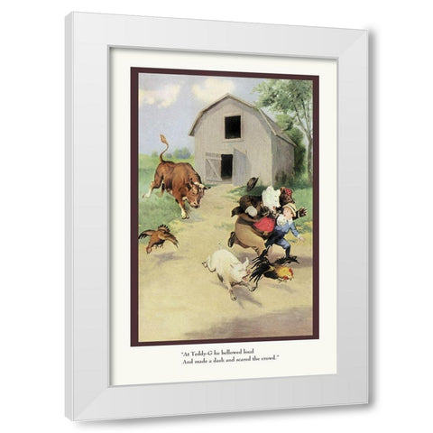 Teddy Roosevelts Bears: The Bull White Modern Wood Framed Art Print by Culver, R.K.
