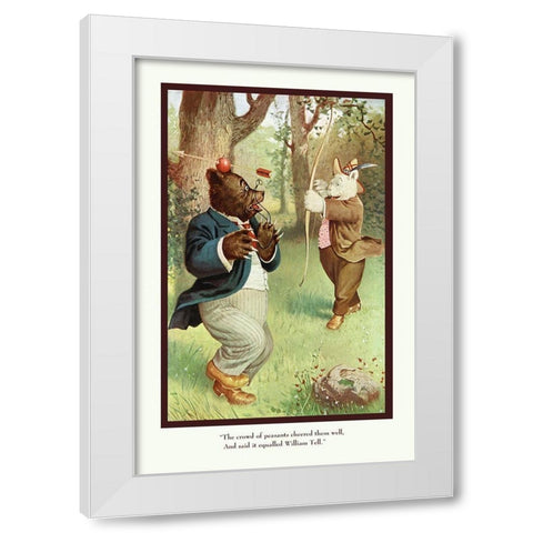 Teddy Roosevelts Bears: William Tell White Modern Wood Framed Art Print by Culver, R.K.