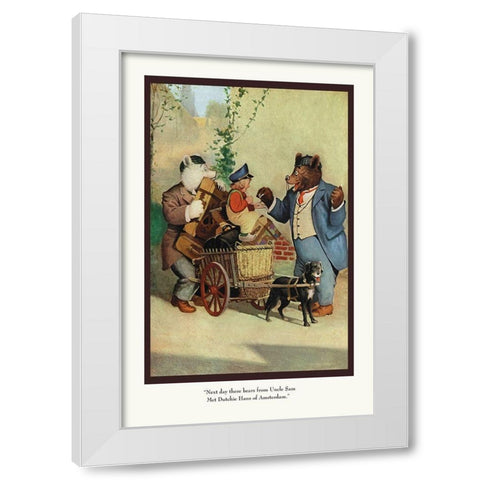 Teddy Roosevelts Bears: Dutchie Hans White Modern Wood Framed Art Print by Culver, R.K.