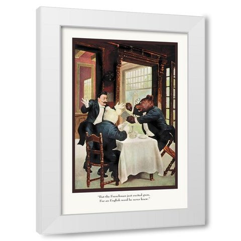 Teddy Roosevelts Bears: The Frenchman White Modern Wood Framed Art Print by Culver, R.K.