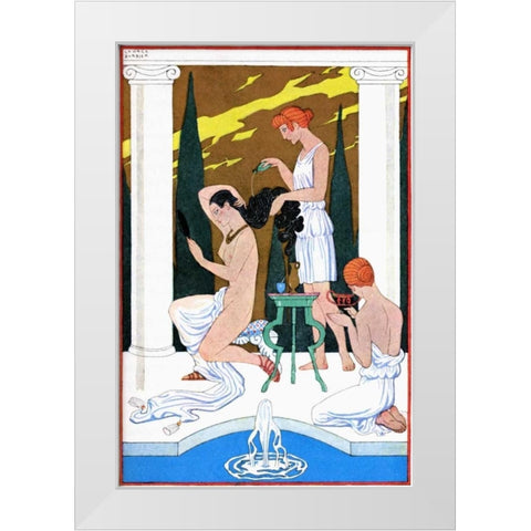 Ancient Rome White Modern Wood Framed Art Print by Barbier, Georges