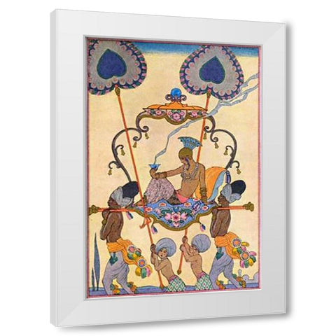 India White Modern Wood Framed Art Print by Barbier, Georges