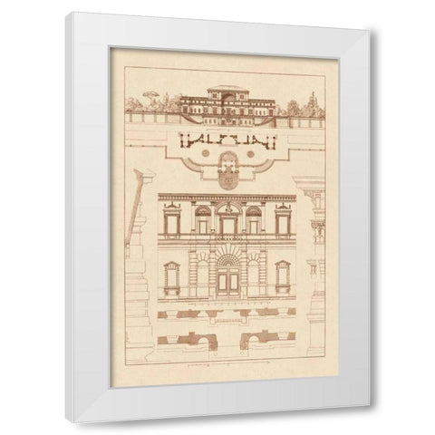 Villa Sacchetti, Villa Papa Giulio at Rome White Modern Wood Framed Art Print by Buhlmann, J.