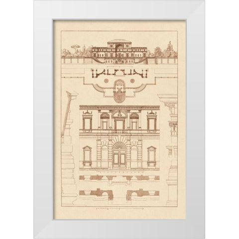 Villa Sacchetti, Villa Papa Giulio at Rome White Modern Wood Framed Art Print by Buhlmann, J.