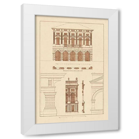 Palazzo Verzi at Verona, Palazzo Madama White Modern Wood Framed Art Print by Buhlmann, J.