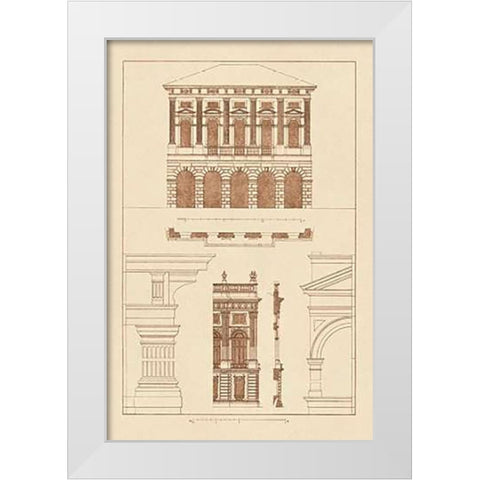 Palazzo Verzi at Verona, Palazzo Madama White Modern Wood Framed Art Print by Buhlmann, J.